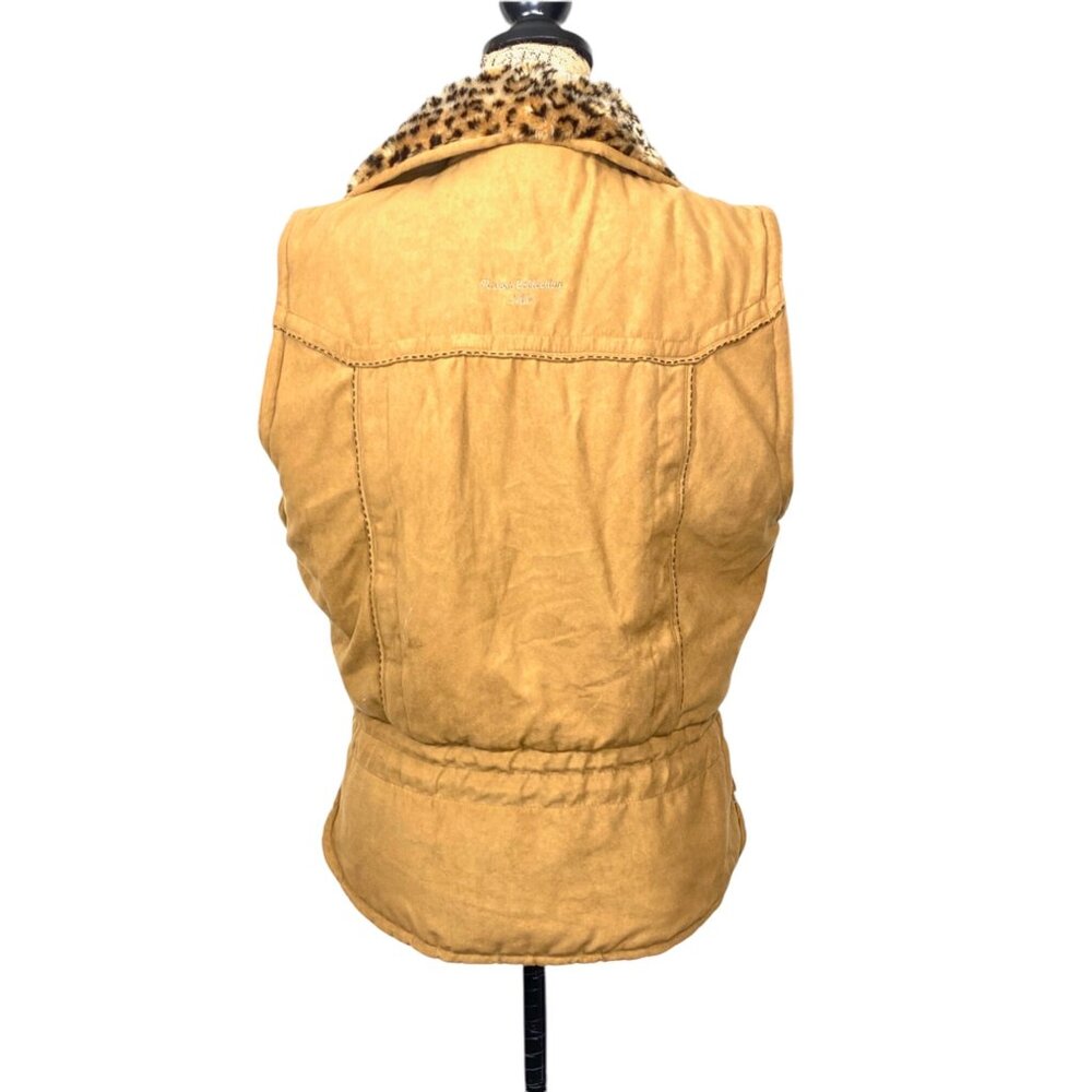 Vintage Nils Resort Collection Zip Vest Leopard Collar Full Zip S/M - Picture 6 of 17